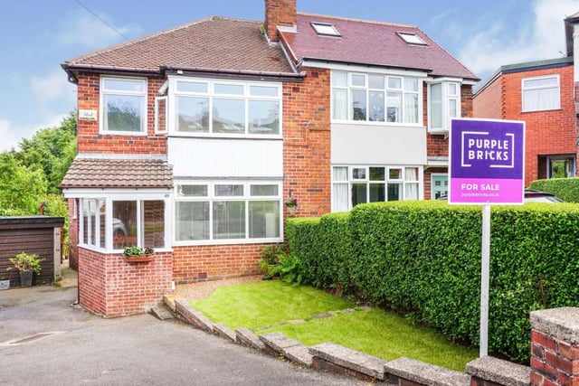 Offers in the region of £350,000 are being invited for this three-bed semi-detached house (https://www.zoopla.co.uk/for-sale/details/55425781).