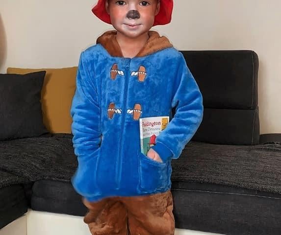 Noah, nearly four-years-old from Mansfield. Dressed as Paddington.