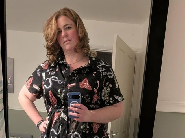Happy to have her photo taken since her amazing weight loss
