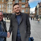 Coun Kevin Clarke (left), of the Nottingham City Indepdenents, gives his support to Coun Ben Bradley for the East Midlands Mayoral election. Photo: Submitted