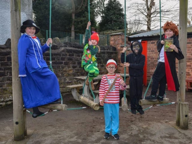 Pupils dressed up as their favourite characters for World Book Day in 2018.
