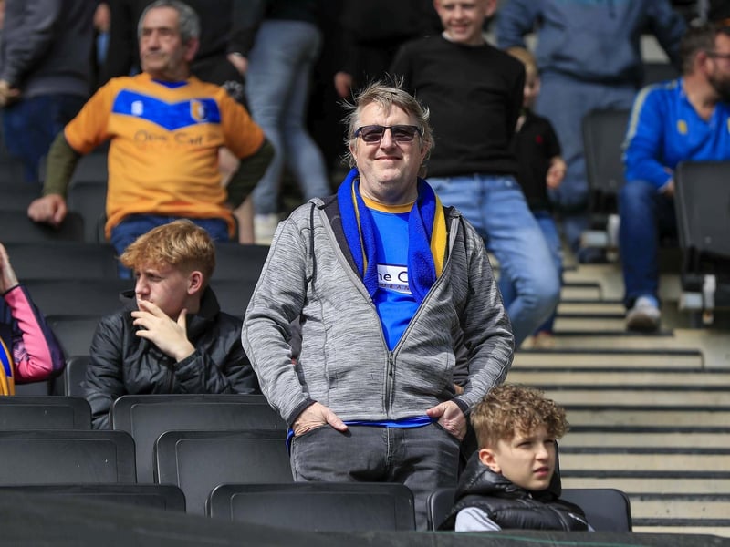 Stags fans ahead of victory at MK Dons.