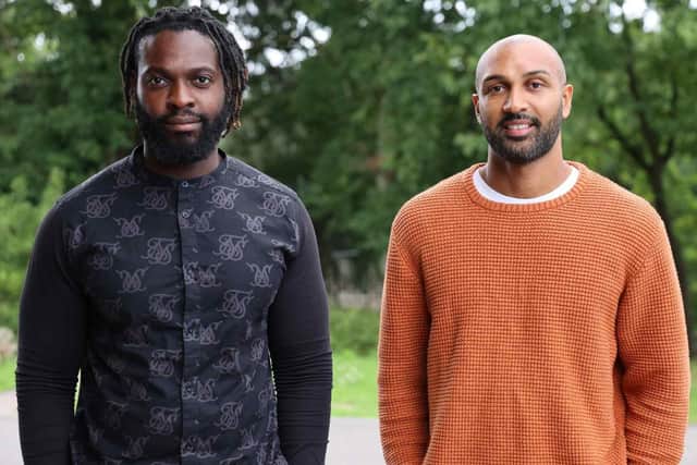 Youth outreach worker Vallon Zanzala (left) and youth outreach coordinator Tremayne Blair