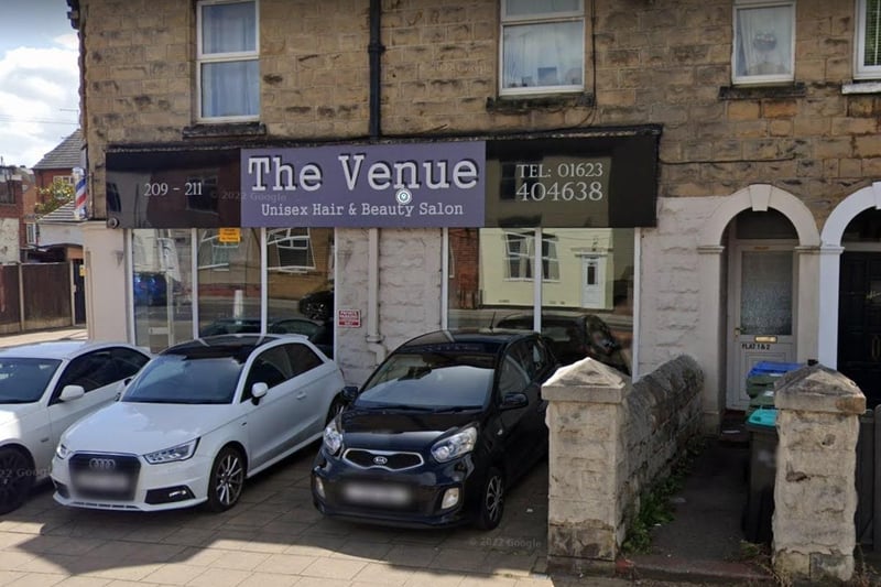 The Venue Hair & Beauty Salon on Chesterfield Road South, Mansfield, has a 4.9/5 rating based on 45 reviews.
