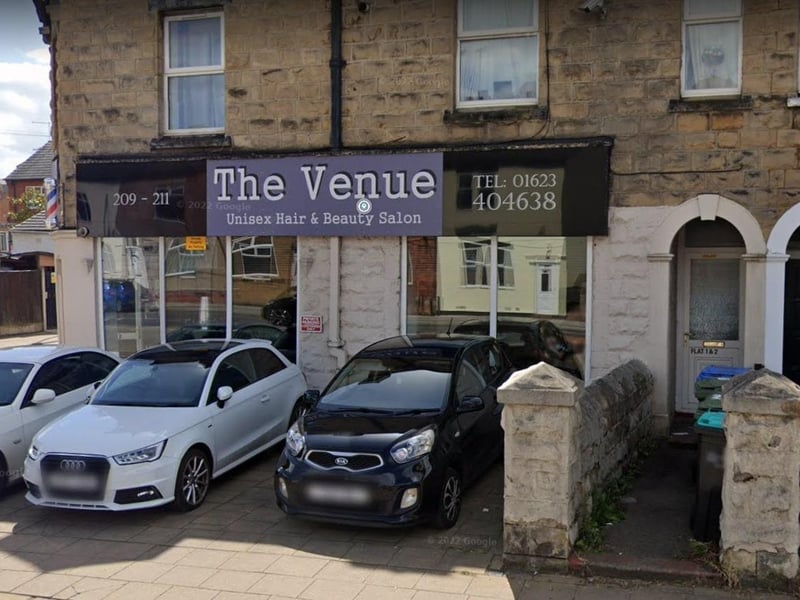 The Venue Hair & Beauty Salon on Chesterfield Road South, Mansfield, has a 4.9/5 rating based on 45 reviews.
