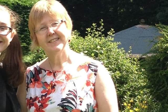 Annie, pictured, before her four-stone weight loss.