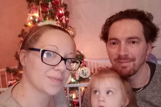 Lights switch on organiser Lynsey, in festive mood with daughter Aisla and husband Jason Hanson