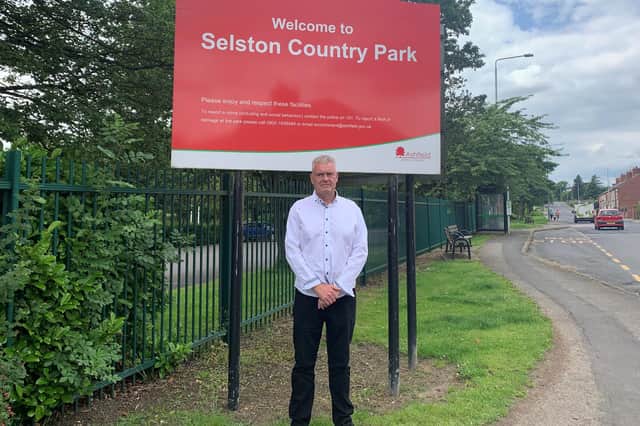 MP Lee Anderson is pictured in Selston.