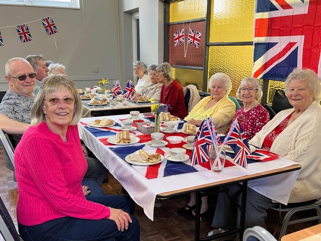Residents enjoyed celebrating the coronation together with tea and cake.