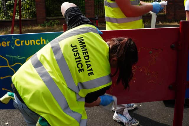 A offender completing Immediate Justice