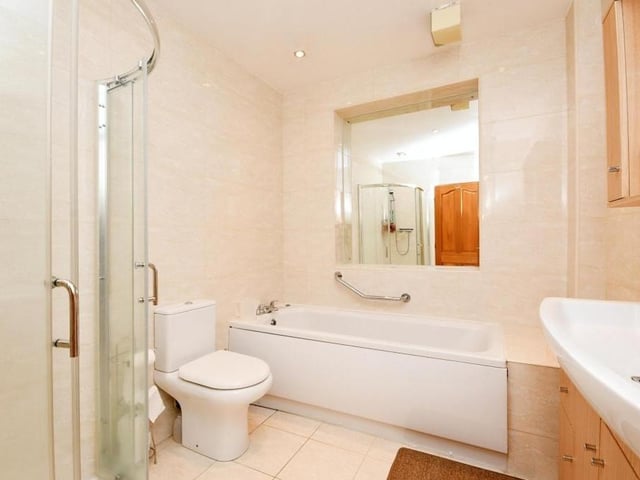 The first floor of the Nottingham Road house is where you can also find the family bathroom. Comprising bath, shower cubicle, wash hand basin and low-flush WC, it has been upgraded to a modern standard in recent years.