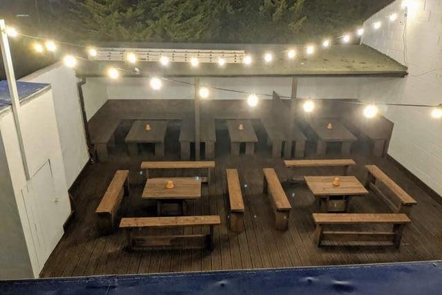 Golden Fleece has tables at the rear and front of the pub. Bookings are open for the rear garden for its six booths and picnic table. Message the pub's Facebook page to book. The front tables are open for walk ups.
