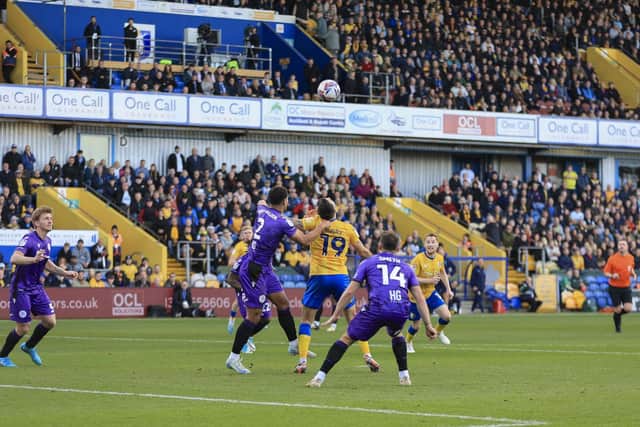 Action during the Sky Bet League One match against Stevenage FC at the One Call Stadium, 19 Oct 2024, Photo credit Chris & Jeanette Holloway / The Bigger Picture.media