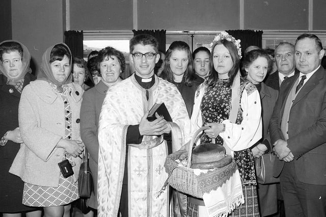 1974 and Mansfield's Ukrainian Club's Easter food blessing ceremony
