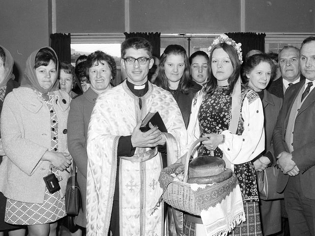 1974 and Mansfield's Ukrainian Club's Easter food blessing ceremony