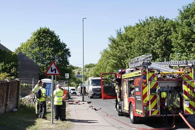 The scene of a gas leak in Sutton.