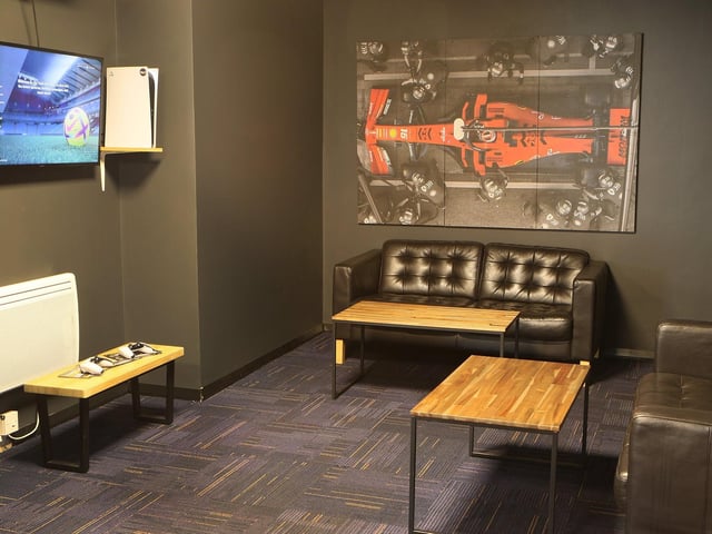 The venue provides a gaming area for its guests.
