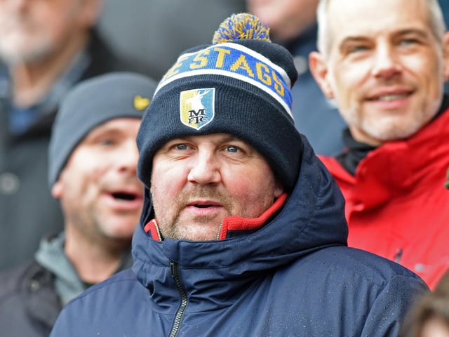 Fans at Mansfield Town v Newport County.