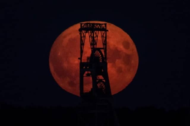 Neil Pledger shared this super photo of the Sturgeon moon at the former Clipstone colliery site.