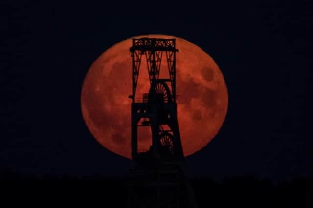 Neil Pledger shared this super photo of the Sturgeon moon at the former Clipstone colliery site.