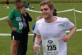 James taking part in a 10km run for Macmillan.