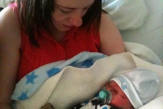 Another image of Hayley with Kaiden. This loss had a huge impact on Hayley's mental health in the years that followed.