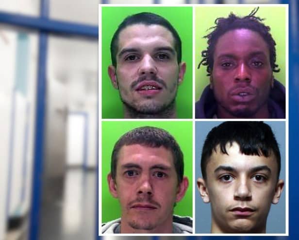 Jayden Gorewoda, Jason Mility, Damion Martin and Zak Charles were all jailed at Nottingham Crown Court. Photo: Nottinghamshire Police