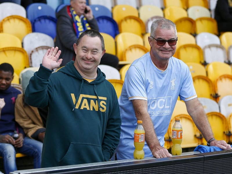 Mansfield Town fans at the draw with AFC Wimbledon.