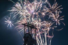 Fireworks could be seen at the Clipstone headstocks