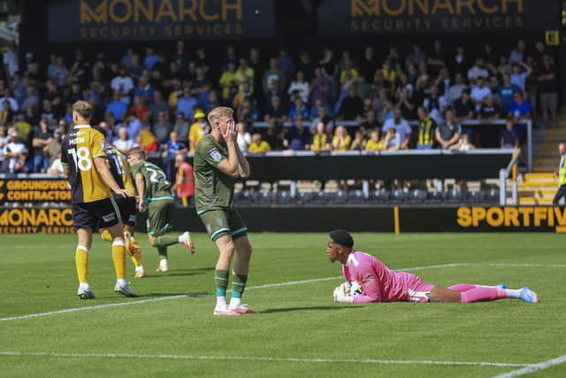 Action during the Sky Bet League 1 match against Burton Albion FC at the Pirelli Stadium Stadium, 02 Aug 2025 Photo credit Chris Holloway / The Bigger Picture.media