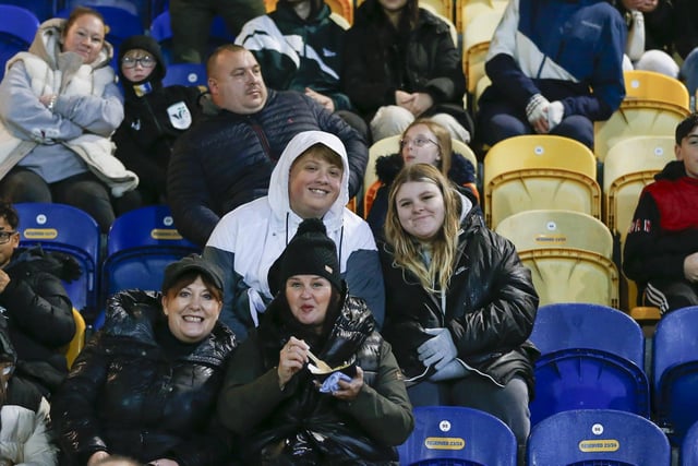 Stags fans at the Emirates FA Cup match against Wrexham AFC at The One Call Stadium, 04 Nov 2023
Photo credit : Chris & Jeanette Holloway / The Bigger Picture.media:Mansfield Town fans before the defeat to Wrexham.