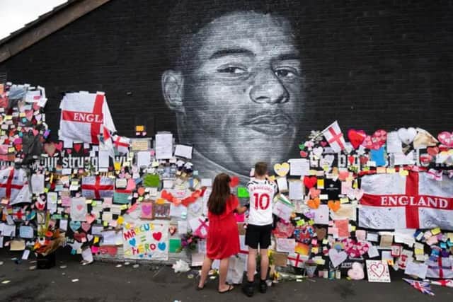 Marcus Rashford, Jadon Sancho and Bukayo Saka all received online racist abuse after missing penalties in the Euro 2020 final defeat to Italy on Sunday night.
