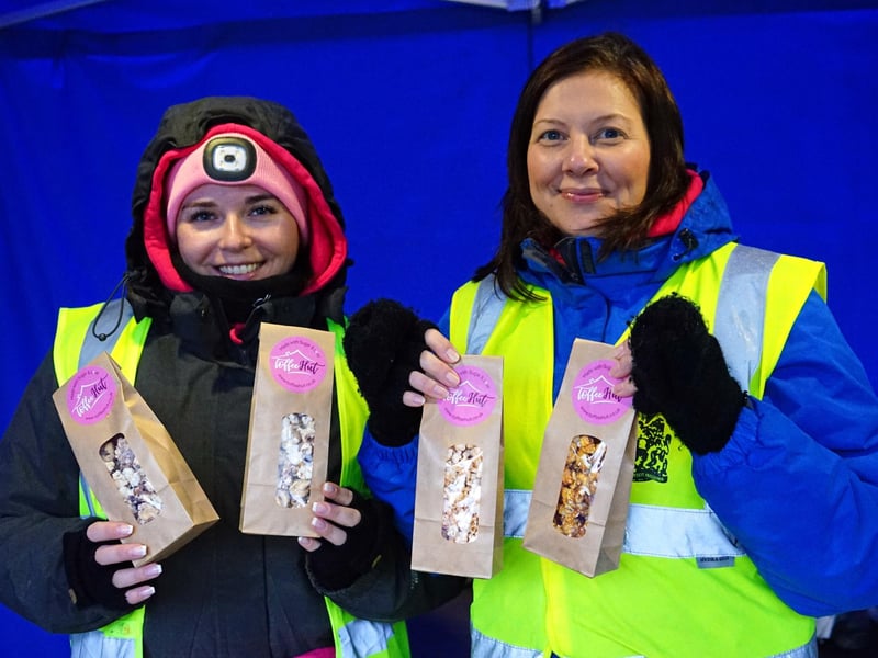 Sarah Bingley and Helen Sisson enjoying the Cosy Christmas Market