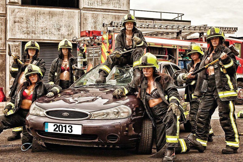 Smoking hot female fire fighters from Barnsley, Rotherham and Sheffield emergency services have stripped down to their underwear for the first UK female only fire fighter calendar - Fire Girls 2013