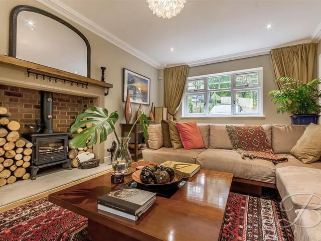 The incredible living room complete with a multi-fuel burner, lending itself perfectly to cosy nights in with the family.