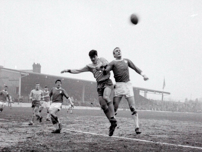 Peter Morris in action for Stags v Swindon on 16 April 1966.