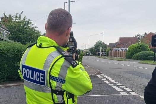 A police officer on Dalestorth Road.