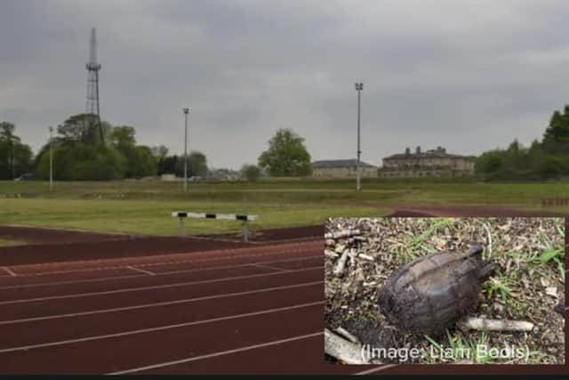 Theo, aged eight, had discovered what he thought was a grenade in the dirt, at Berry Hill Park, Mansfield.