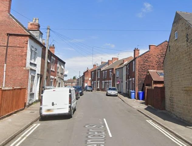 8 crimes were recorded on or near to Spencer Street, in Mansfield West, in August 2022.