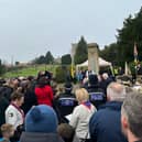 Warsop's service featured contributions from the community, led by Reverend Angela Fletcher of St Peter & St Paul Parish Church. Hundreds of residents surrounded the Church Warsop cenotaph and paid their respects.