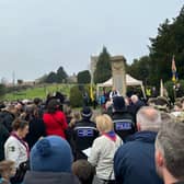 Warsop's service featured contributions from the community, led by Reverend Angela Fletcher of St Peter & St Paul Parish Church. Hundreds of residents surrounded the Church Warsop cenotaph and paid their respects.