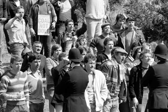 Miners during the strikes in 1984