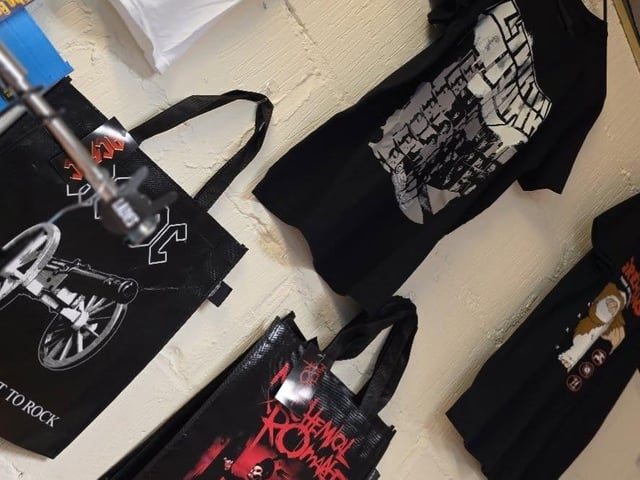 Music fans can find merchandise for their favourite bands in the shop.