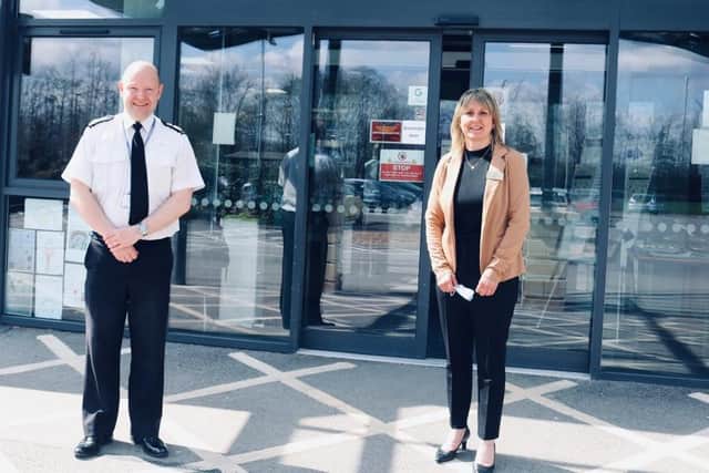 Chief Constable Craig Guildford and CEO of John Eastwood Hospice Trust, Sharon Williams