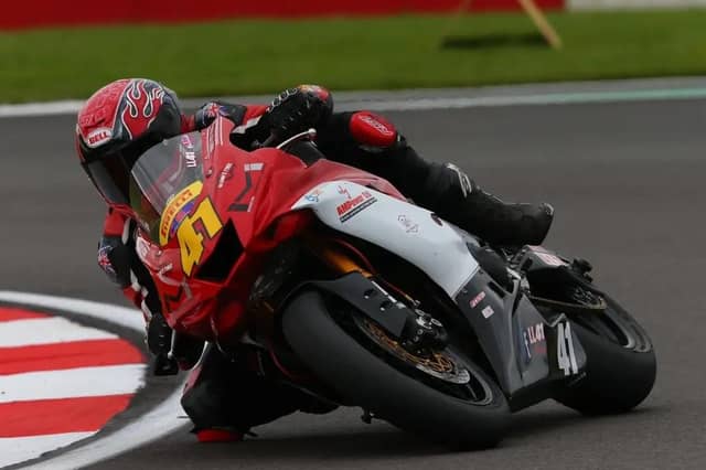 Lynden Leatherland in racing action.