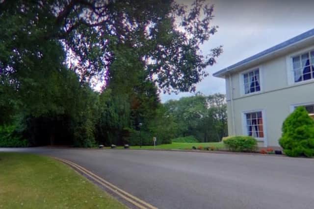 The fire started on land at the rear of Eastwood Hall.