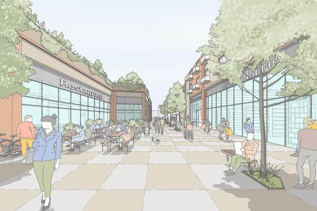 How the proposed Levelling Up regeneration project for Ollerton might look