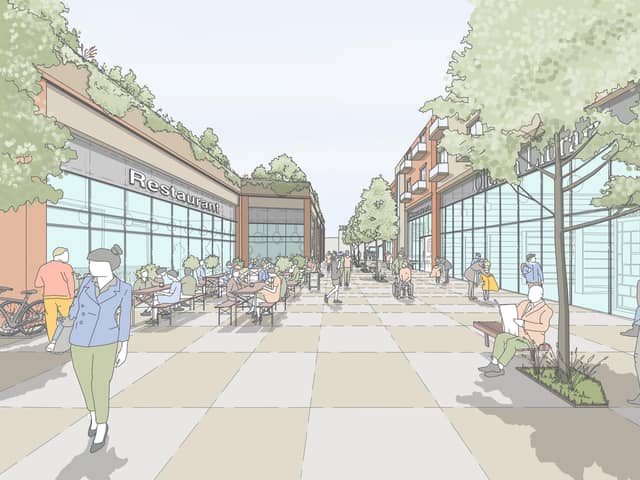 How the proposed Levelling Up regeneration project for Ollerton might look