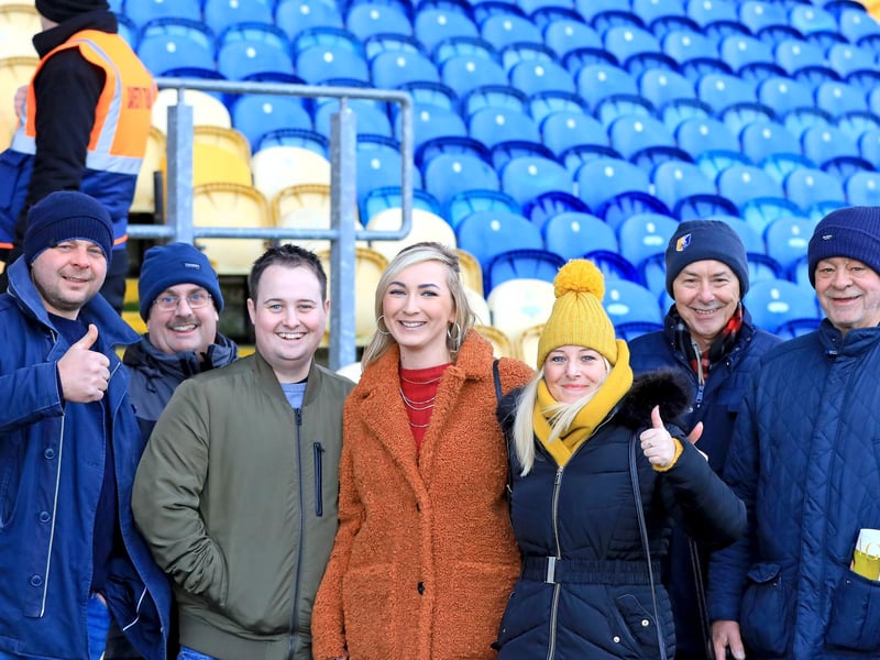 Stags supporters at Mansfield Town v Cheltenham Town in 2019.