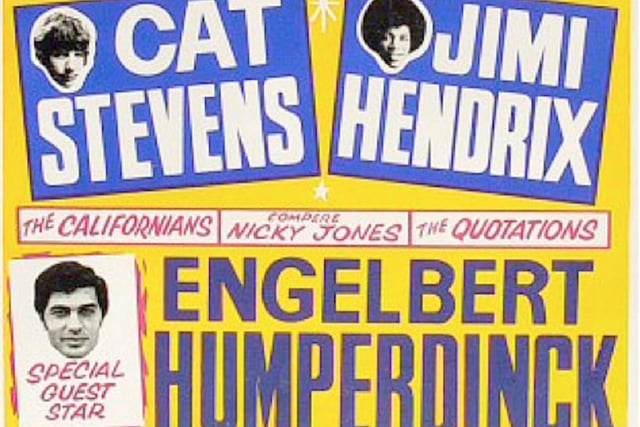 Jimi Hendrix, Cat Stevens and Engelbert Humperdinck all performed in Chesterfield.